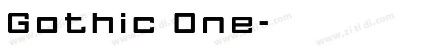 Gothic One字体转换 Gothic One字体转换